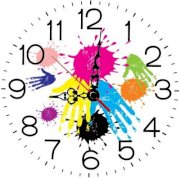 Ellicon 175 Colorful Design Analog Wall Clock (White) 
