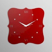 Pyramid Clocks Vintage Four Roman Red Wall Clock