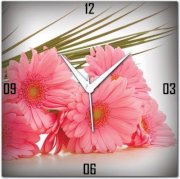 WebPlaza Flowers Bouquet Analog Wall Clock (Multicolor) 