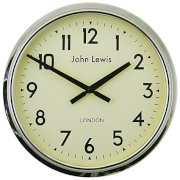 Lascelles Personalised Case Clock, Dia.37cm, Chrome