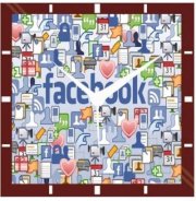  Moneysaver Facebook Social Network Analog Wall Clock (Multicolour) 