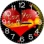  Ellicon B317 I Love You So Much Analog Wall Clock (Multicolor) 