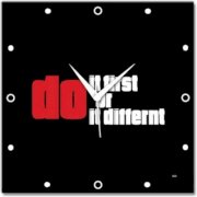  Shoprock Do it First or Different Analog Wall Clock (Black) 
