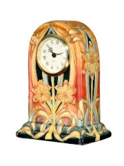 Dale Tiffany PA500200 Pasque Flower Clock, 4-3/4-Inch by 7-Inch