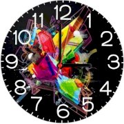  Ellicon B342 Colorful Design Analog Wall Clock (Multicolor) 