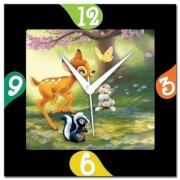 WebPlaza Disney Bambi Analog Wall Clock (Multicolor) 