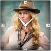  WebPlaza Charlize Theron A Million Ways To Die Analog Wall Clock (Multicolor) 