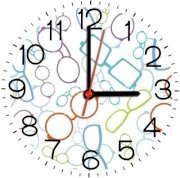 Ellicon 222 Colorful Glasses Analog Wall Clock (White) 