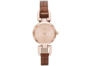 DKNY Women's Reade Brown Croc-Embossed Leather Strap Watch 24mm NY2248