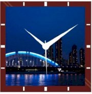  Moneysaver Eitai Bashi Bridge Japan Analog Wall Clock (Multicolour) 