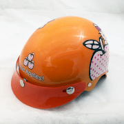 Mũ bảo hiểm trẻ em cao cấp C&H 11A - Kitty Táo Đốm - Màu cam