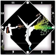 WebPlaza Head Shot Analog Wall Clock (Multicolor) 