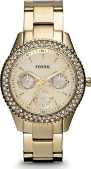 Fossil 'Stella' Crystal Bezel Bracelet Watch, 37mm Gold 54198