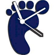 Fab Time Blue Footprints Wall Clock FA116DE79TAUINDFUR