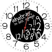  Ellicon B181 Whatever Im Late Anyways Analog Wall Clock (White) 