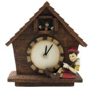 Hand Painted Pinocchio Shelf Clock with Jiminy Cricket