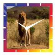 Moneysaver Lion Analog Wall Clock (Multicolor) 