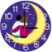 Ellicon B310 Love Couple Analog Wall Clock (Multicolor) 