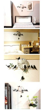 Đồng hồ sắt hình bầy chim - DH014