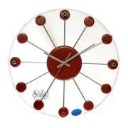 Safal Quartz Wall Clock White & Red SA553DE12SNFINDFUR