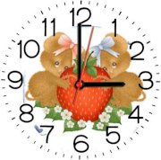  Ellicon 264 Cutee Animal Analog Wall Clock (White) 