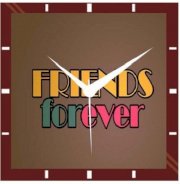  Moneysaver Best Friends Forever Analog Wall Clock (Multicolour) 