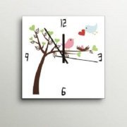 ArtEdge Love Birds On Tree Wall Clock