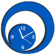 Fab Time Blue Rings Wall Clock FA116DE57TBQINDFUR