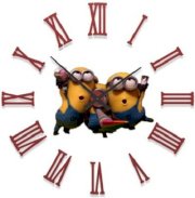  Ellicon B24 Funny Cartoon Character Analog Wall Clock (White) 