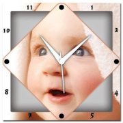 WebPlaza Cute Baby Analog Wall Clock (Multicolor) 