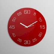 Pyramid Clocks Point Sixty Red Wall Clock