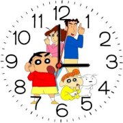  Ellicon B295 Shinchan Cartoon Analog Wall Clock (White) 