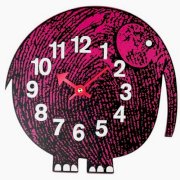 George Nelson Elephant Zoo Timer Wall Clock - 11 in. Wide  