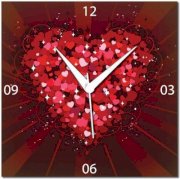  WebPlaza Love Valentin Day Analog Wall Clock (Multicolor) 