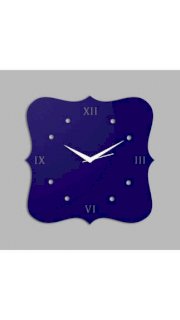 Creative Width Decor Vintage Style Blue Wall Clock