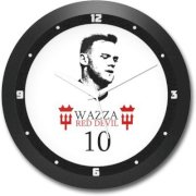 Shop Mantra Wayne Rooney Footballer Round Analog Wall Clock (Black)