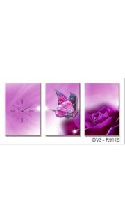 Design O Vista Three Panel Painting Clock 137