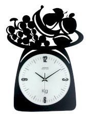 Janya Design Wrought Iron Wall Clock Fruit on Scales