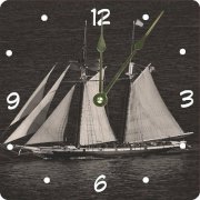 Rikki KnightTM Sailboat on sea Design 6" Art Desk Clock