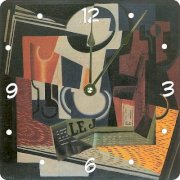 Rikki KnightTM Juan Gris Art Still Life with Fruit Bowl Design 6" Art Desk Clock