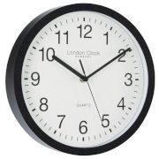LC Designs UK Simple Wall Clock Black 26cm