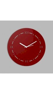 Creative Width Decor Roman Style Red Wall Clock