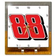 3dRose dc_3336_1 Dale Earnhardt Jr 88-Desk Clock, 6 by 6-Inch