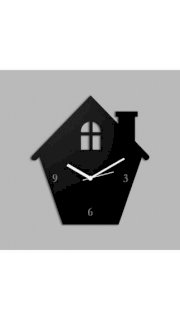 Creative Width Decor Sweet Home Black Wall Clock