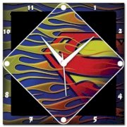 WebPlaza Superman Logo Analog Wall Clock (Multicolor) 