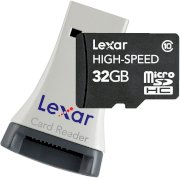 Lexar High Speed MicroSD 32GB Class 10 with Reader