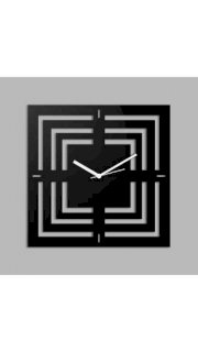 Creative Width Decor Consquare Style Black Wall Clock