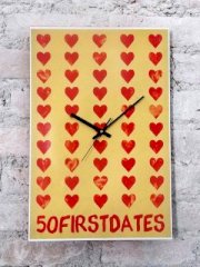 Kwardrobe Valentine Dates Analog Wall Clock (Beige, Red)