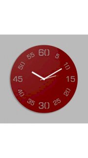 Creative Width Decor Point Sixty Red Wall Clock