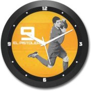 Shop Mantra Luis Suarez Footballer Round Clock Analog Wall Clock (Black)